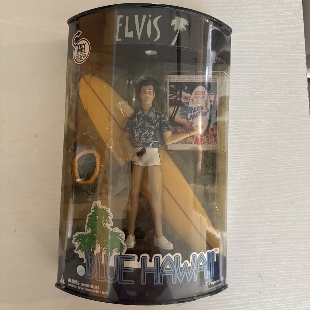 Elvis Presley Blue Hawaii 6.5” action figure doll original box & plastic